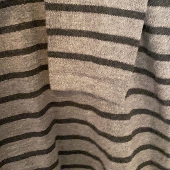 Loft | Gray Stripe Long Sleeve Sweater Dress | S - Picture 6 of 7